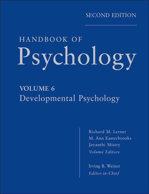 Book cover of Handbook of Psychology, Developmental Psychology