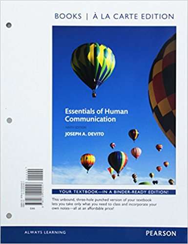 Book cover of Essentials of Human Communication (Ninth Edition)