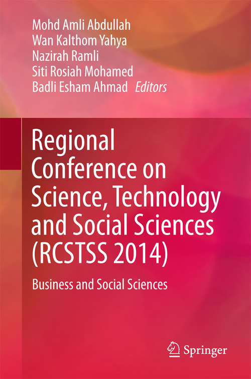Regional Conference on Science, Technology and Social Sciences (RCSTSS #2014)