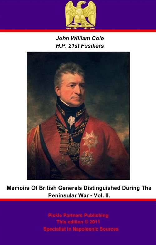 Book cover of Memoirs of British Generals Distinguished in the Peninsular War. Vol. II