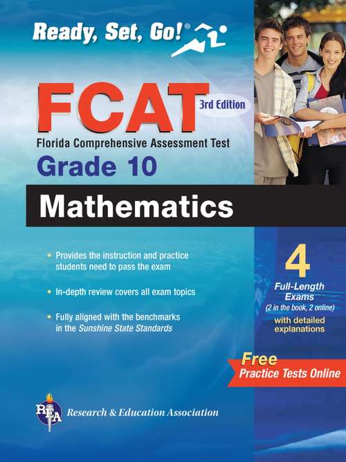 Book cover of Florida FCAT Grade 10 Math with Online Practice Tests