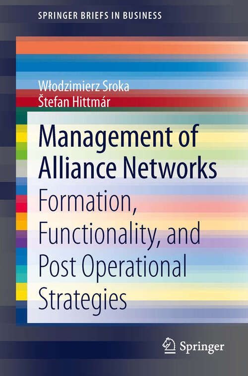 Book cover of Management of Alliance Networks