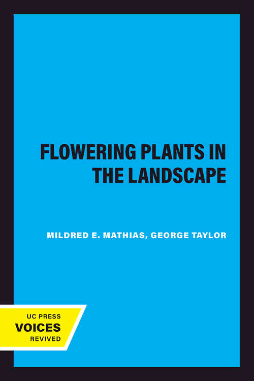 Book cover of Flowering Plants in the Landscape