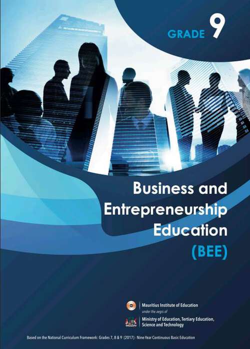 Book cover of Business And Entrepreneurship Education (BEE) class 9 - MIE