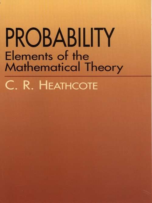 Book cover of Probability: Elements of the Mathematical Theory