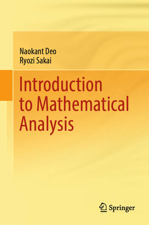 Book cover of Introduction to Mathematical Analysis