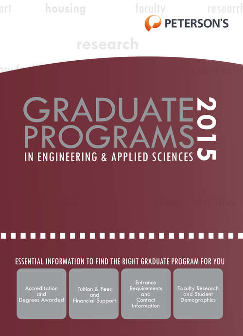 Book cover of Graduate Programs in Engineering & Applied Sciences 2015 (Grad 5)