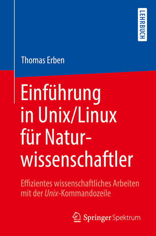 Book cover of Einführung in Unix/Linux für Naturwissenschaftler