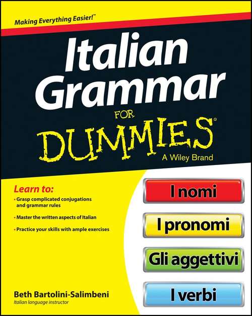 Book cover of Italian Grammar For Dummies