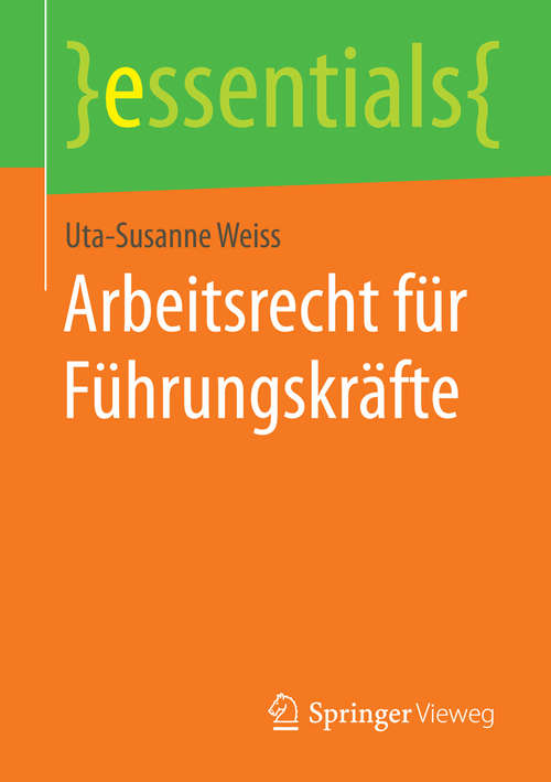 Book cover of Arbeitsrecht für Führungskräfte