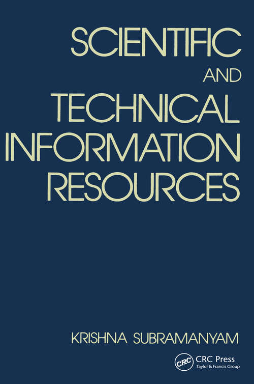 Book cover of Scientific and Technical Information Resources