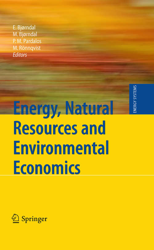 Book cover of Energy, Natural Resources and Environmental Economics