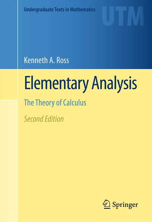 Book cover of Elementary Analysis