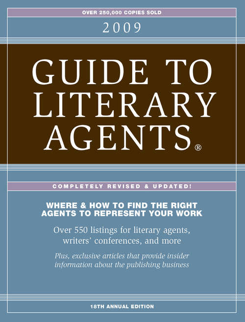 Book cover of 2009 Guide To Literary Agents - Listings