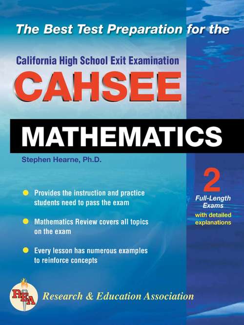 Book cover of CAHSEE Mathematics Test (California Cahsee Test Preparation Ser.)