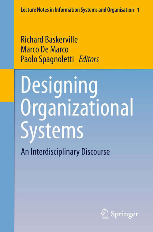 Book cover of Designing Organizational Systems