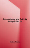 Occupational and Activity Analysis