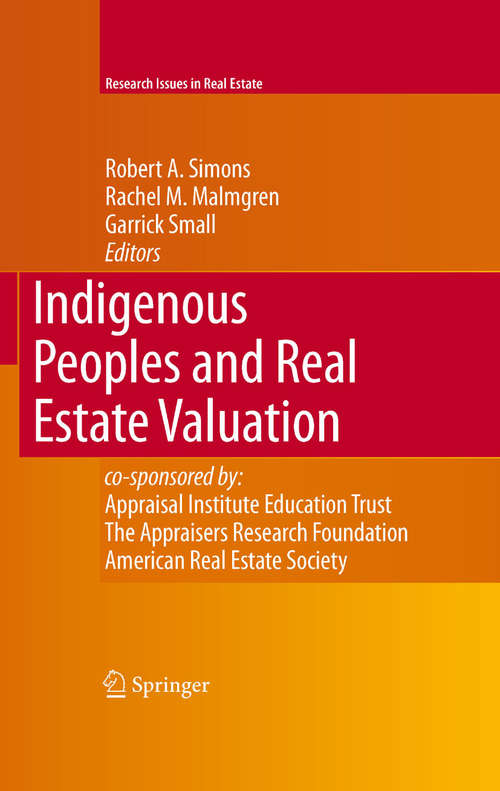 Book cover of Indigenous Peoples and Real Estate Valuation