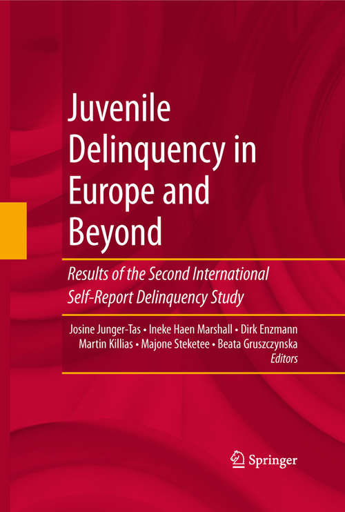 Book cover of Juvenile Delinquency in Europe and Beyond