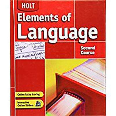 Book cover of Elements of Language: Second Course