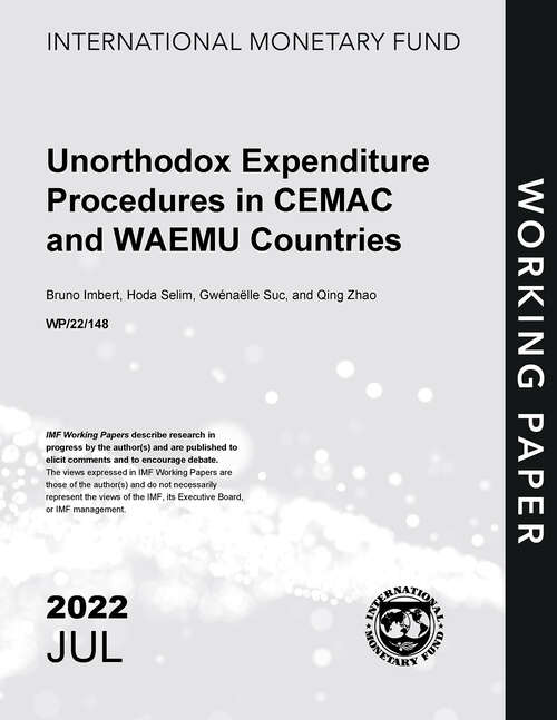 Book cover of Unorthodox Expenditure Procedures in CEMAC and WAEMU Countries