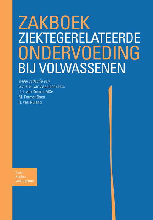 Book cover of Zakboek ziektegerelateerde ondervoeding bij volwassenen