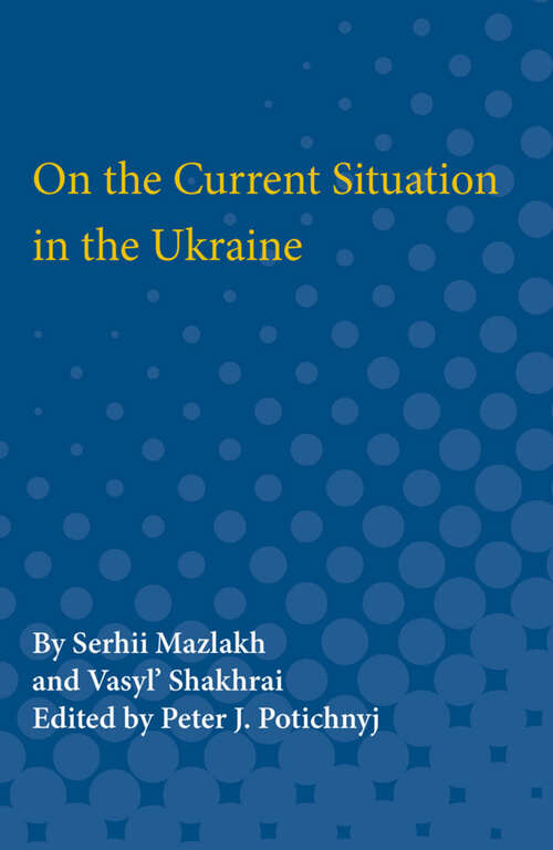 Book cover of On the Current Situation in the Ukraine