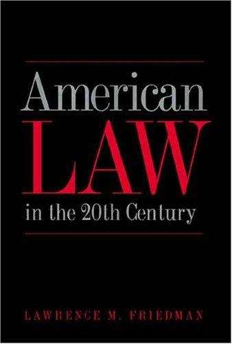 Cover image of American Law in the 20th Century