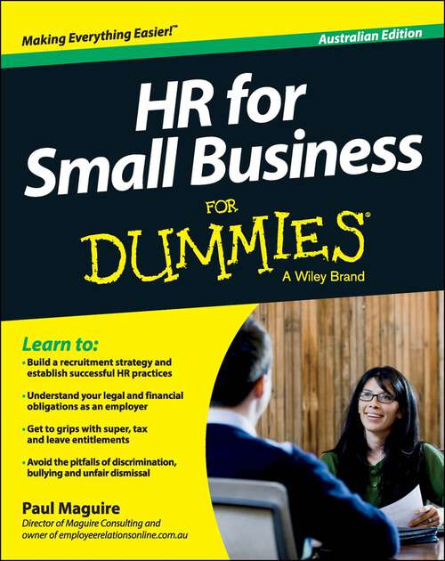 Book cover of HR For Small Business For Dummies - Australia (Australian Edition)