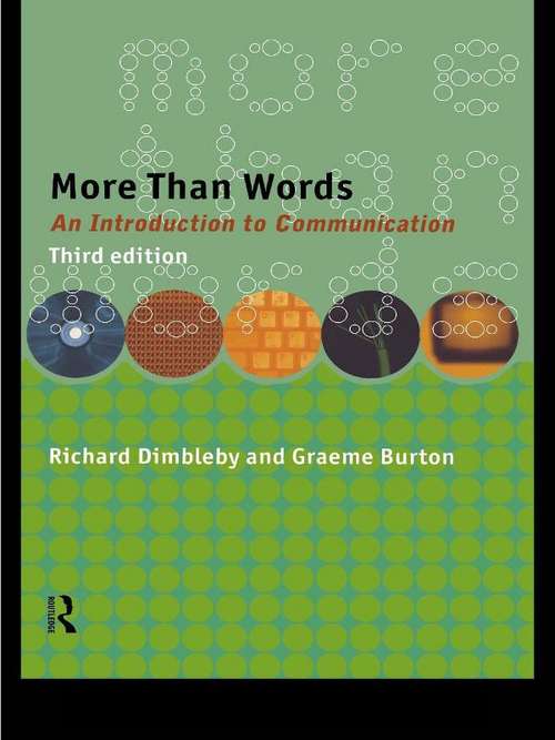Book cover of More Than Words: An Introduction to Communication