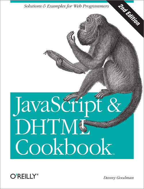 Book cover of JavaScript & DHTML Cookbook