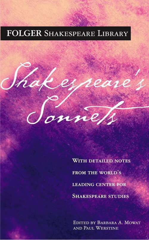 Book cover of Shakespeare's Sonnets (The Folger Shakespeare Library)