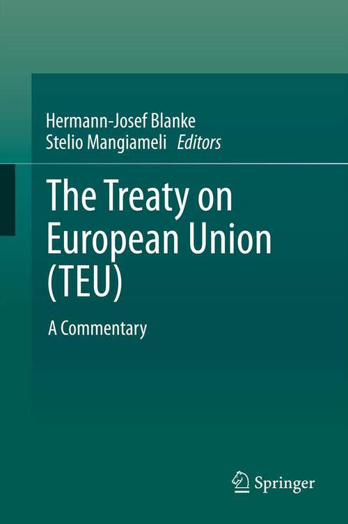 Book cover of The Treaty on European Union (TEU)