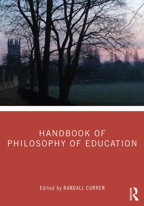 Book cover of Handbook of Philosophy of Education