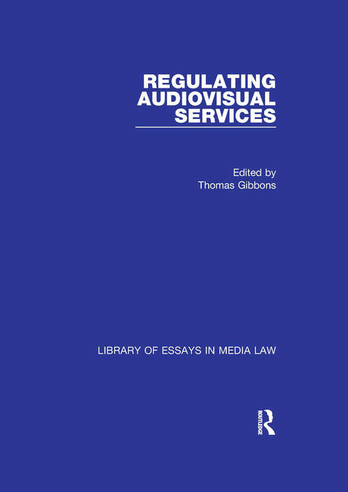 Cover image of Regulating Audiovisual Services