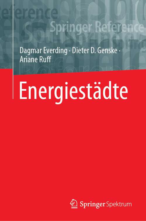 Book cover of Energiestädte (1. Aufl. 2023)