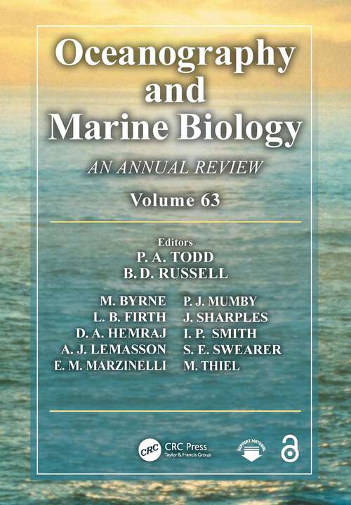 Book cover of Oceanography and Marine Biology: An Annual Review (1) (Oceanography and Marine Biology - An Annual Review)