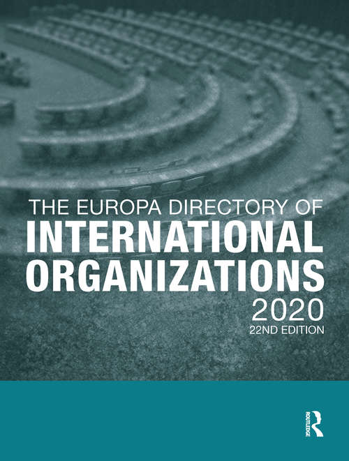 Book cover of The Europa Directory of International Organizations 2020 (22)