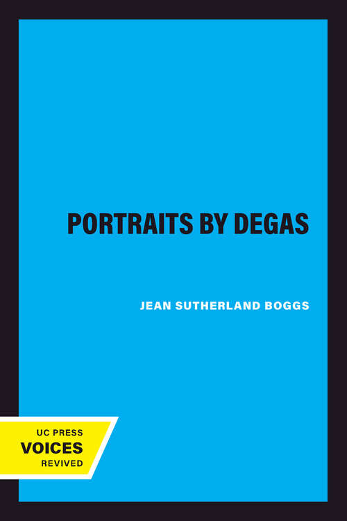 Book cover of Portraits by Degas