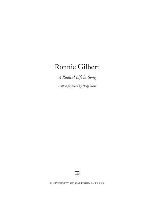 Book cover of Ronnie Gilbert
