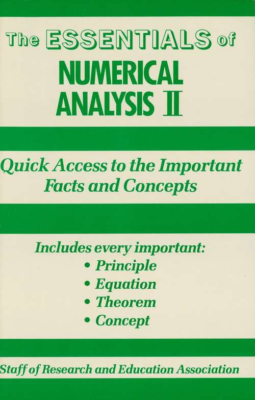 Numerical Analysis II Essentials