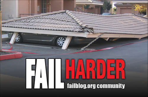 Book cover of Fail Harder: Ridiculous Illustrations of Epic Fails