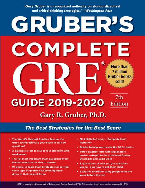 Book cover of Gruber's Complete GRE Guide 2019-2020