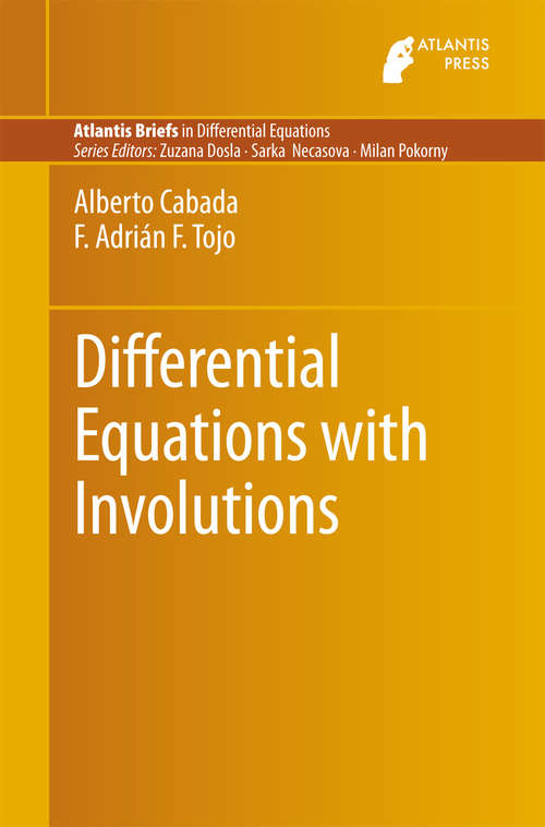 Book cover of Differential Equations with Involutions