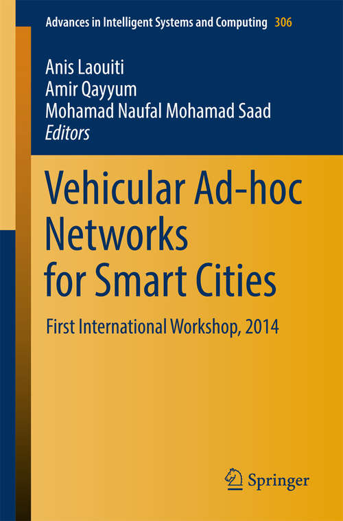 Book cover of Vehicular Ad-hoc Networks for Smart Cities