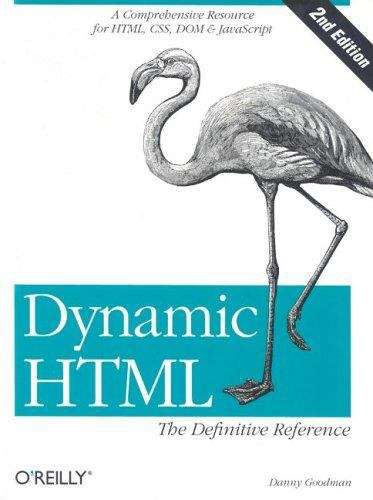 Book cover of Dynamic HTML: The Definitive Reference, 2nd Edition