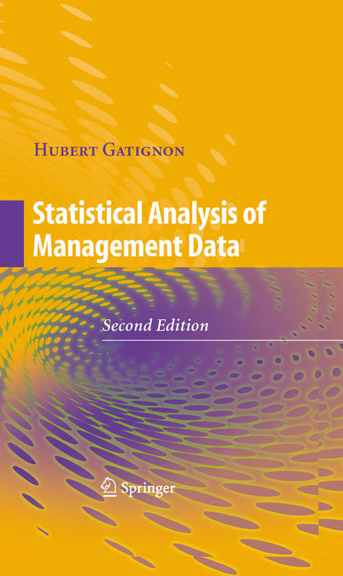 Book cover of Statistical Analysis of Management Data