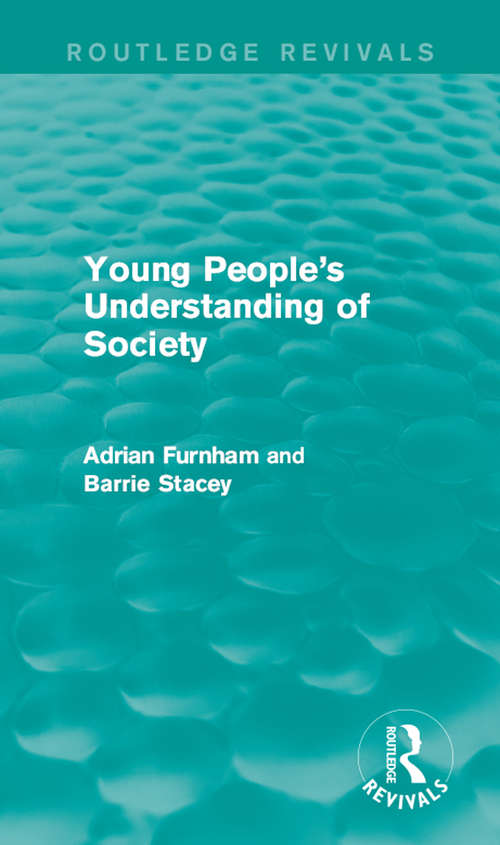 Young People's Understanding of Society (Adolescence And Society Ser.)