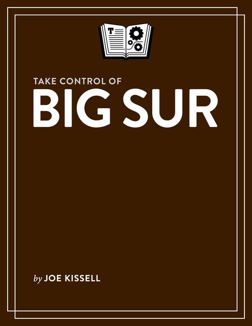 Book cover of Take Control of Big Sur