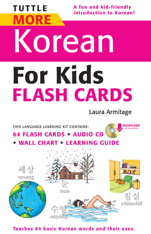 Book cover of Tuttle MORE Korean for Kids Flash Cards